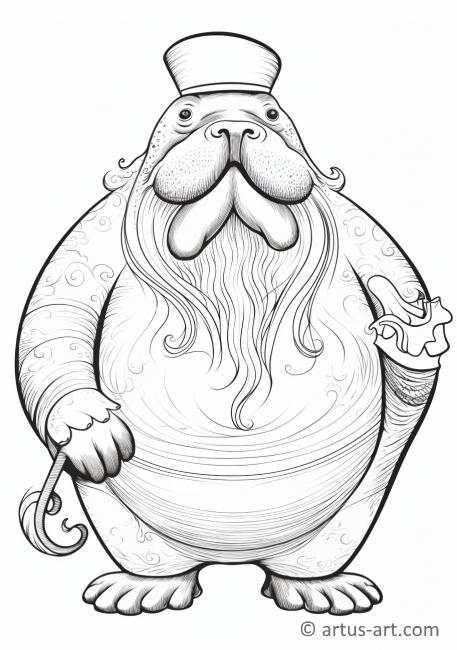 Walrus Coloring Page For Kids